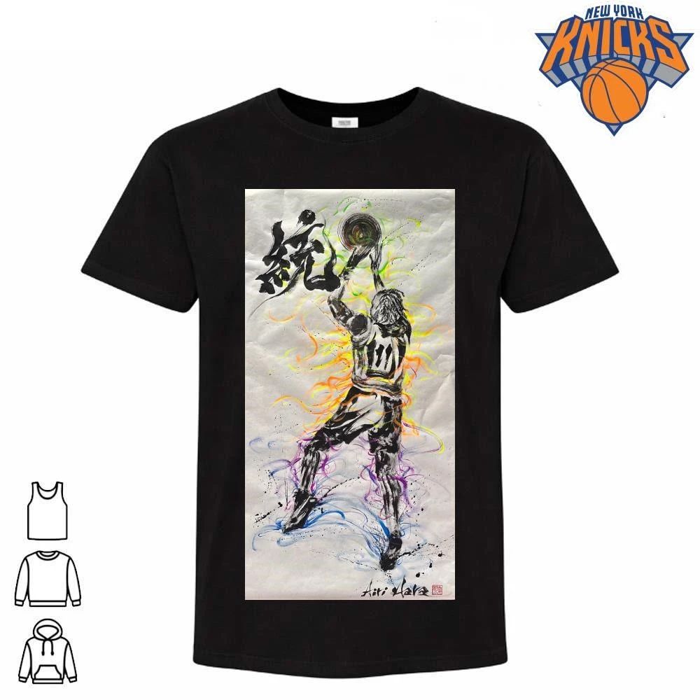 NBA Finals 2026 Jalen Brunson Captain Clutch New York Knicks Calligraphy Art Shirt