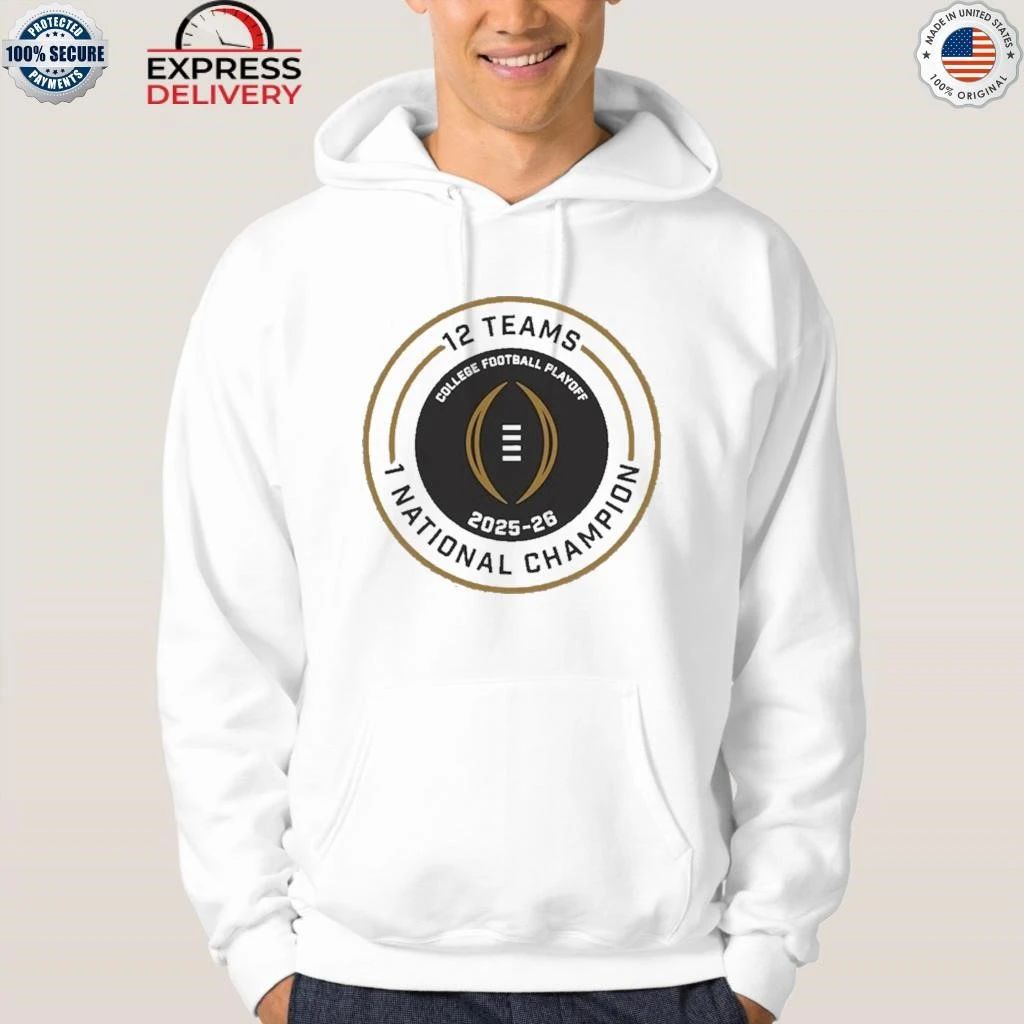 2025-26 College Football Playoff Exclusive 12 Teams Playoff 1 National Champ CFB Shirt