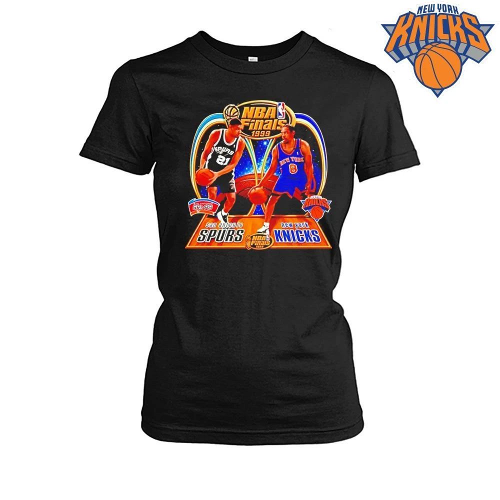 Tim Duncan San Antonio Spurs Vs Latrell Sprewell New York Knicks Basketball 1999 Nba Finals Shirt