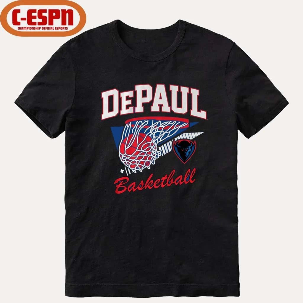 DePaul Blue Demons Throwback Basketball T-Shirt