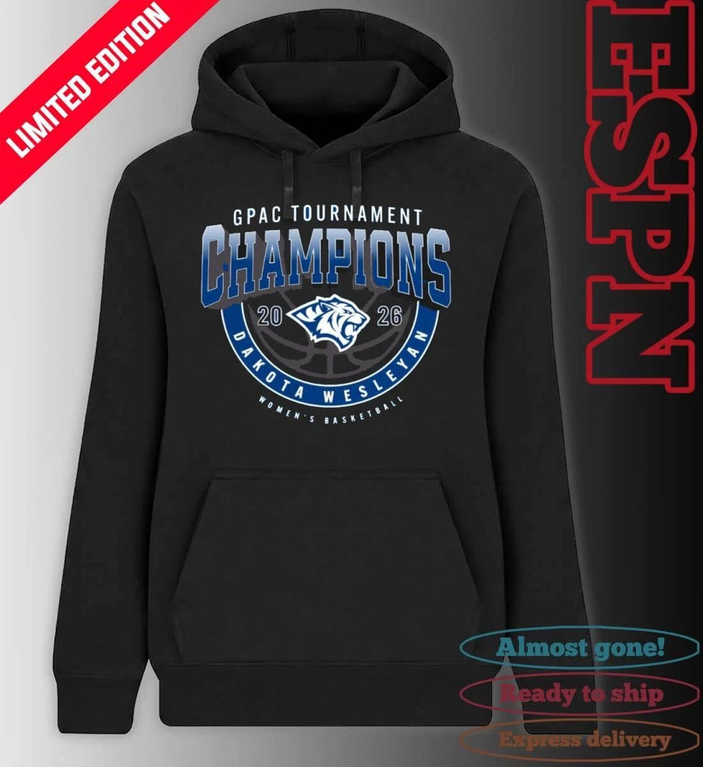 Dakota Wesleyan Tigers GPAC Women’s Basketball Tournament Champions Shirt