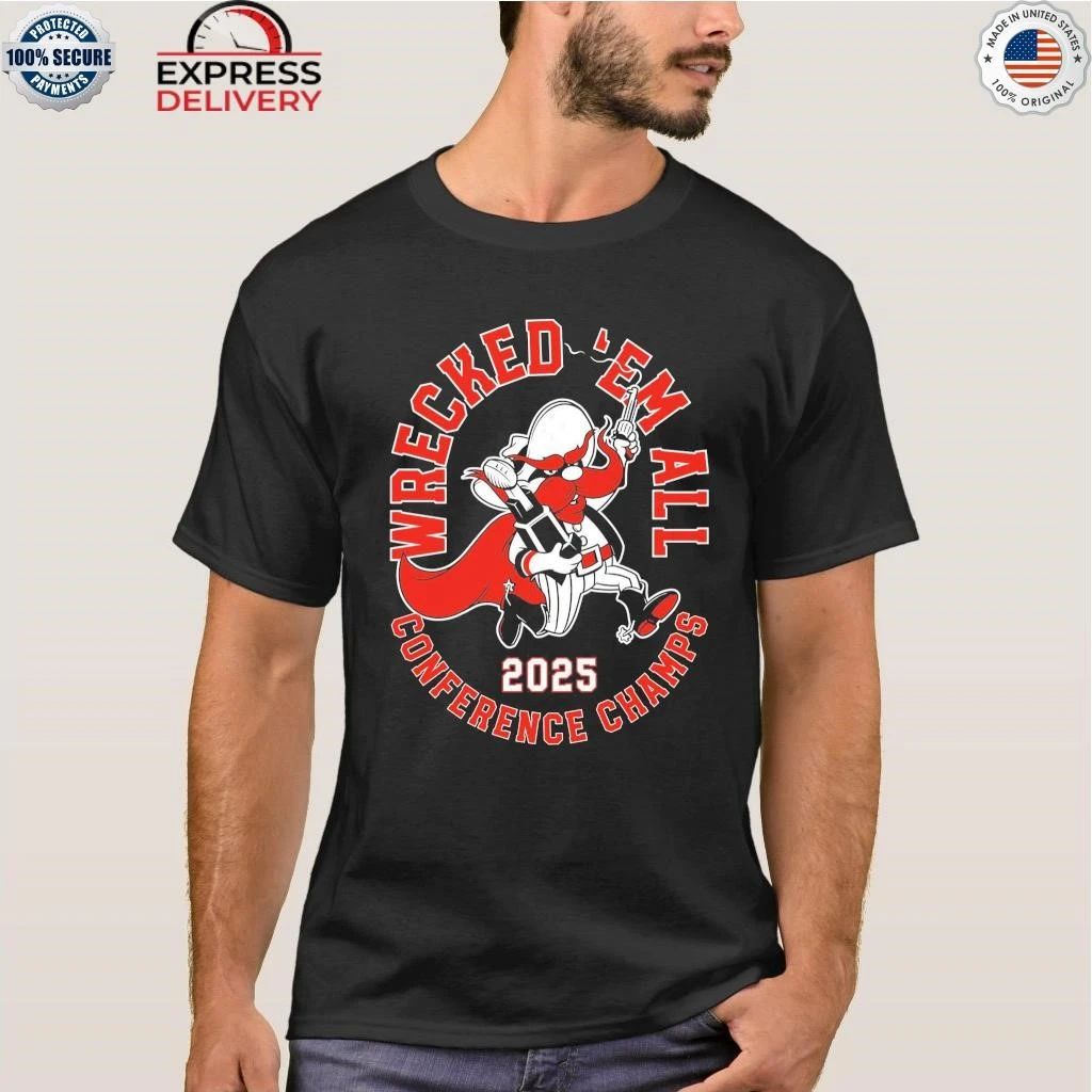 Texas Tech Red Raiders Wreck Em All 2025 Conference Champs Shirt
