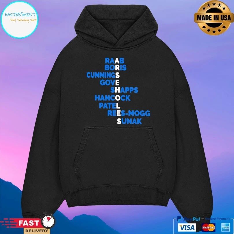 Raab Boris Cummings Gove Shapps Hancock Patel Rees-Mogg Sunak T-shirt