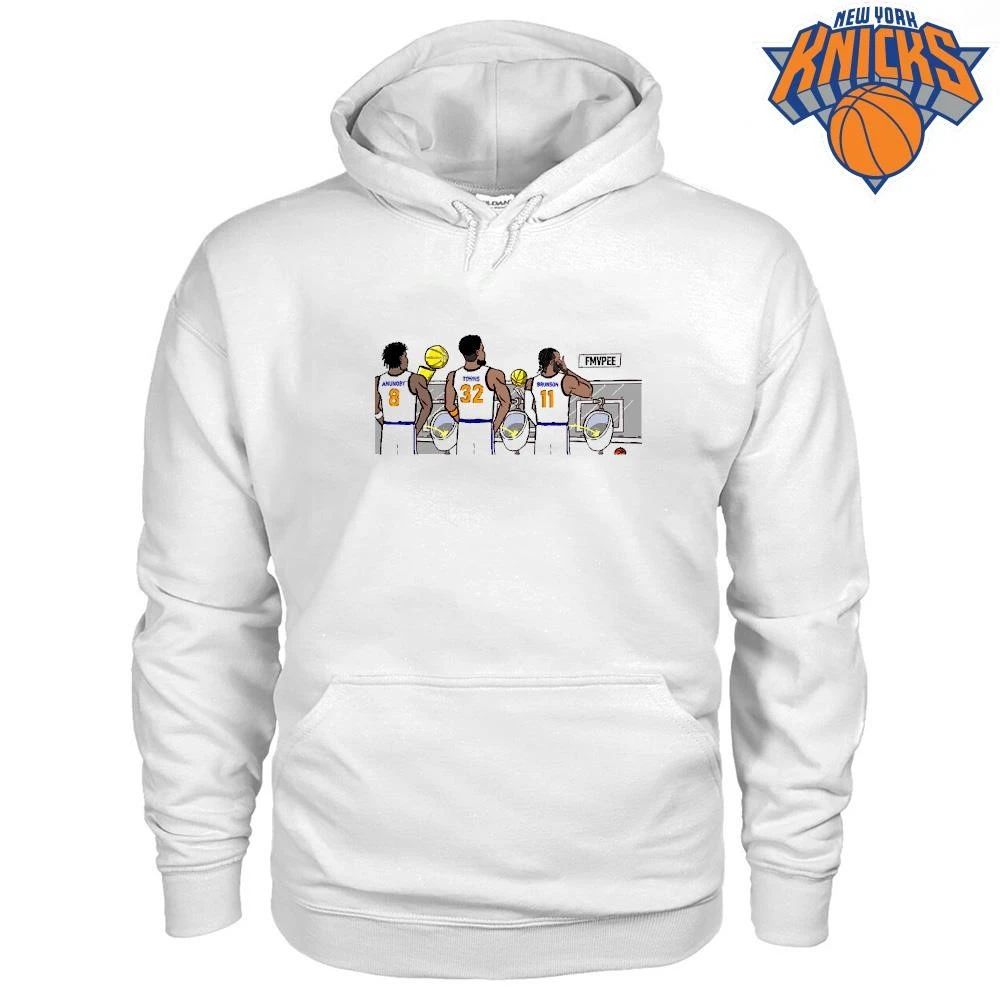 New York Knicks Champions NBA 2026 Jalen Brunson Karl Anthony Towns FMVP Urinal Peeing Meme Shirt