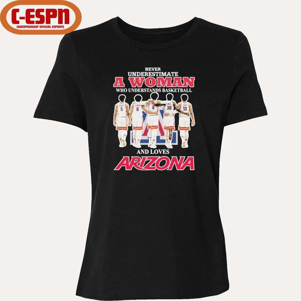 Never Underestimate A Woman Who Understands Basketball And Loves Arizona Men’s Basketball Shirt
