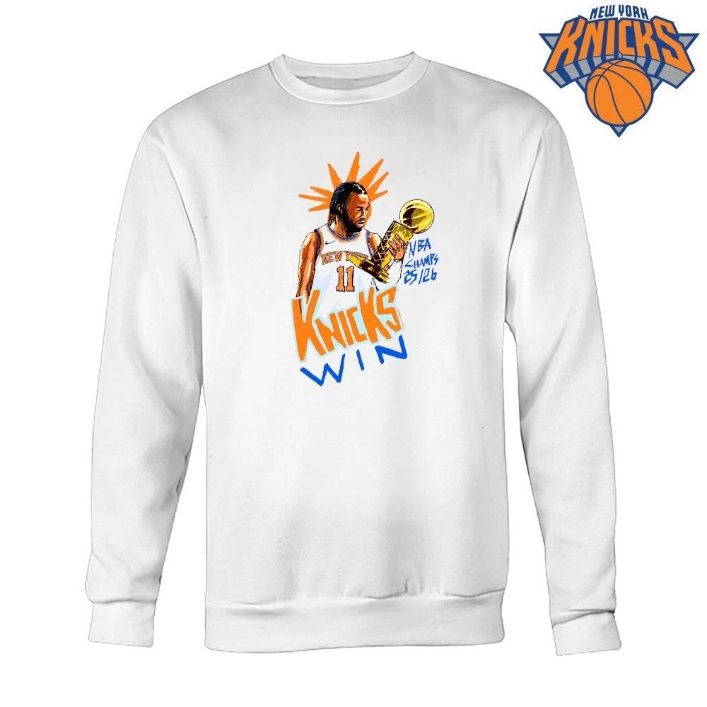 Jalen Brunson Holding Larry O Brien Trophy New York Knicks Win Art Shirt