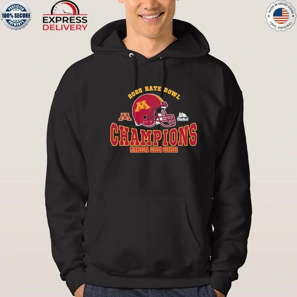 2025 Rate Bowl Champions Minnesota Golden Gophers Football Champions 2025 Rate Bowl Shirt