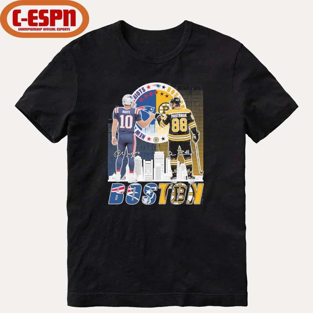 Boston Sports Teams Drake Maye And David Pastrnak Shirt