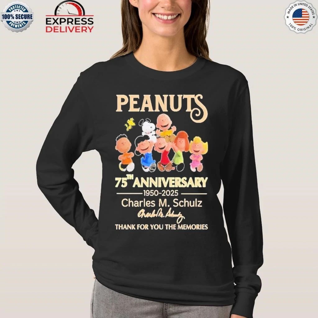 Peanuts 75Th Anniversary 1950 2025 Shirt