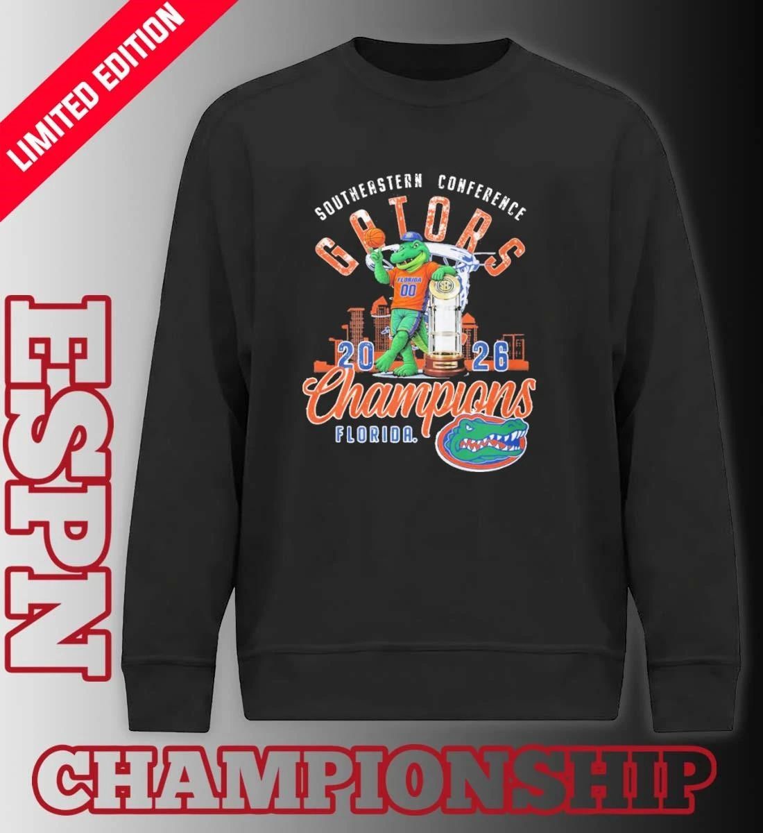 SEC Conference Champions 2026 Florida Gators Basketball Mascot Shirt