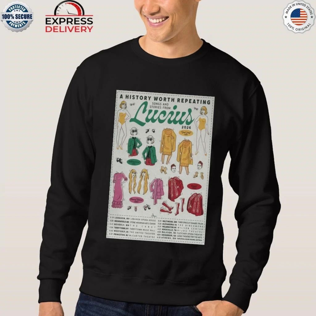 Lucius Tour 2026 A History Worth Repeating Tour Shirt