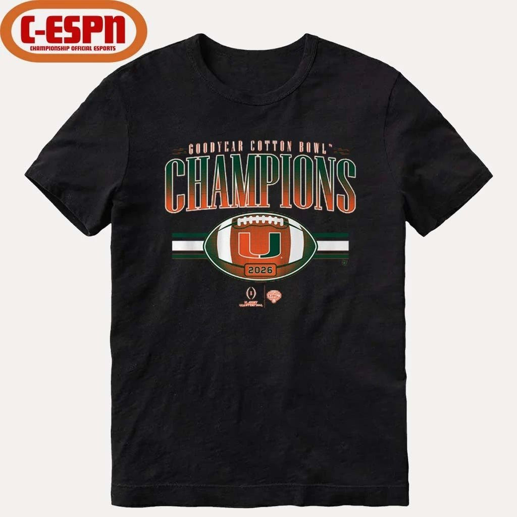 Miami Football CFP Cotton Bowl Champions Shirt