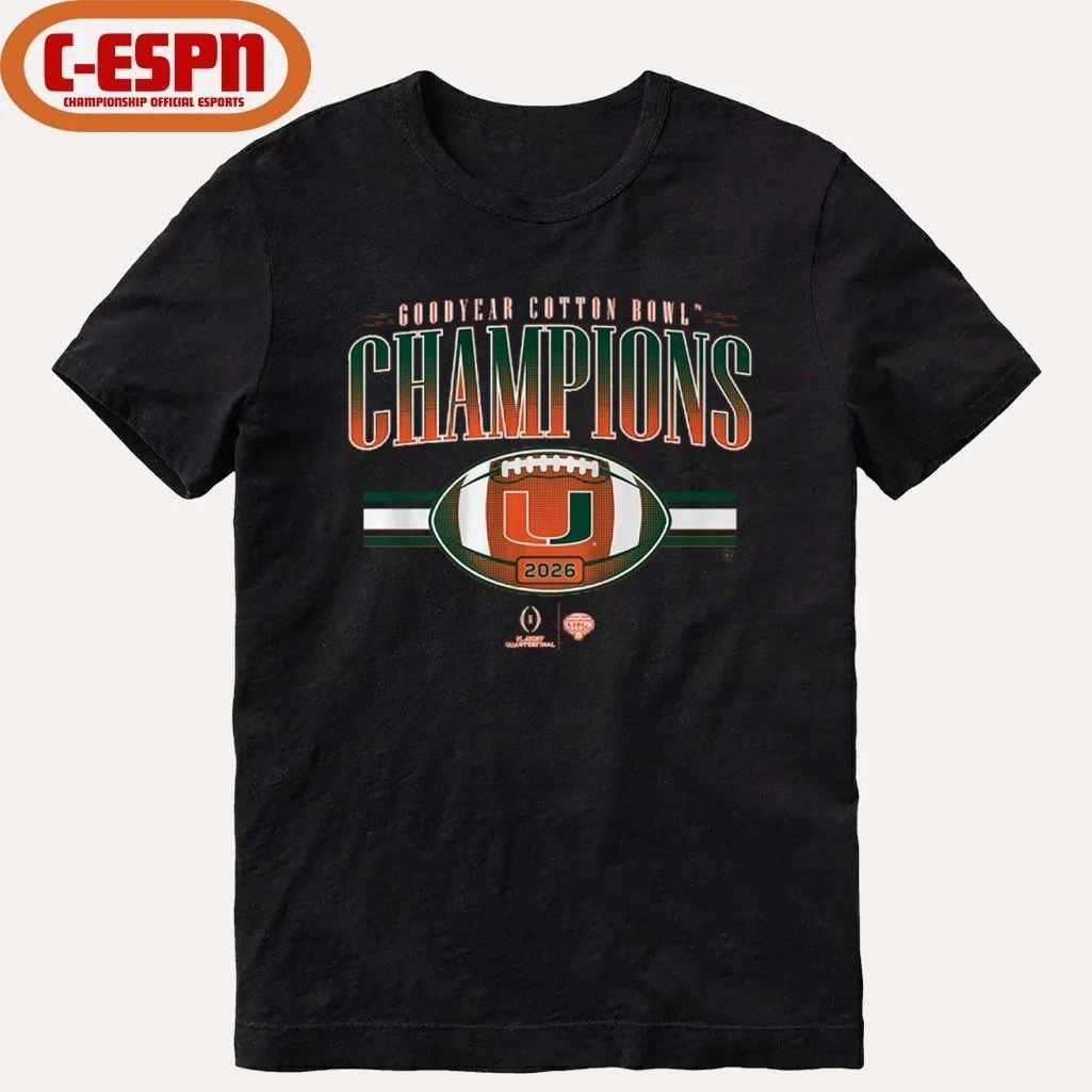 Miami Football CFP Cotton Bowl Champions Shirt