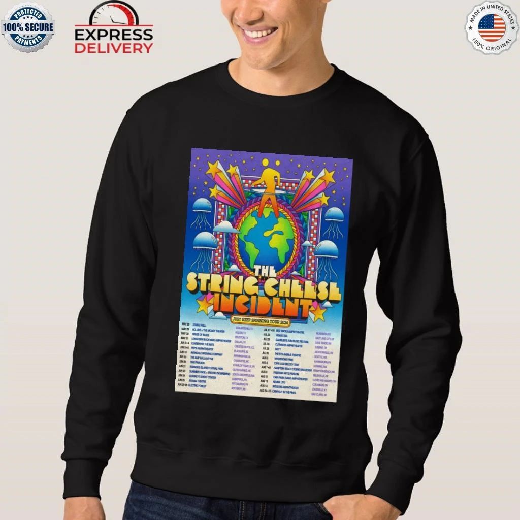 The String Cheese Incident Just Keep Spinning 2026 Shows Shirt