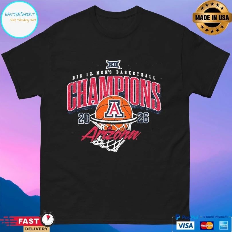 Arizona Big 12 Men’s Basketball Champions Tournament Champs 2026 T-shirts