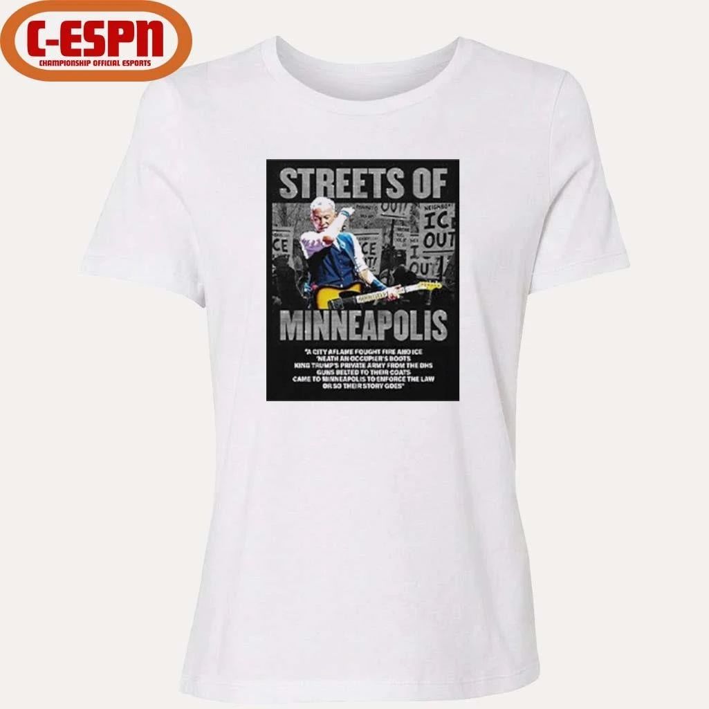 Bruce Springsteen Streets Of Minneapolis Anti ICE Shirt