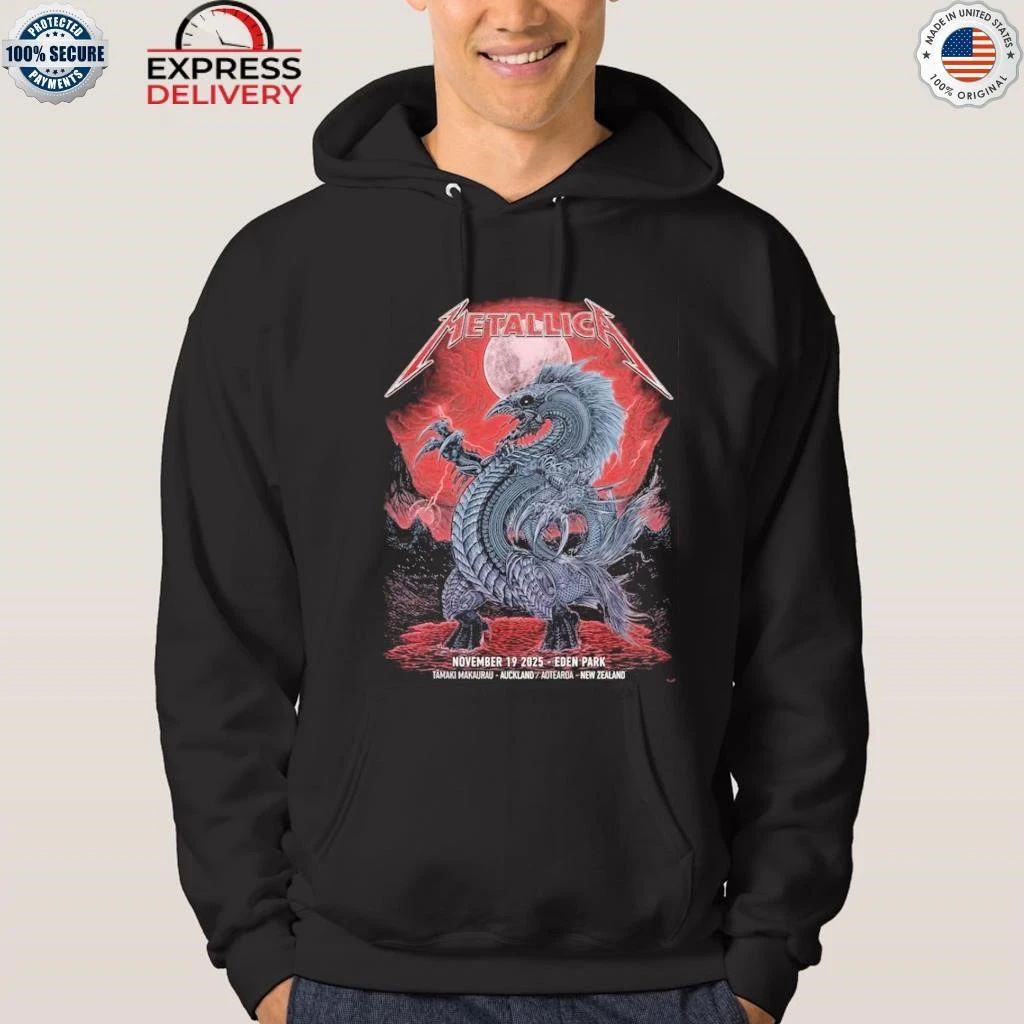 Metallica Tamaki Makaurau Auckland 2025 Aotearoa New Zealand Eden Park M72 World Tour Shirt