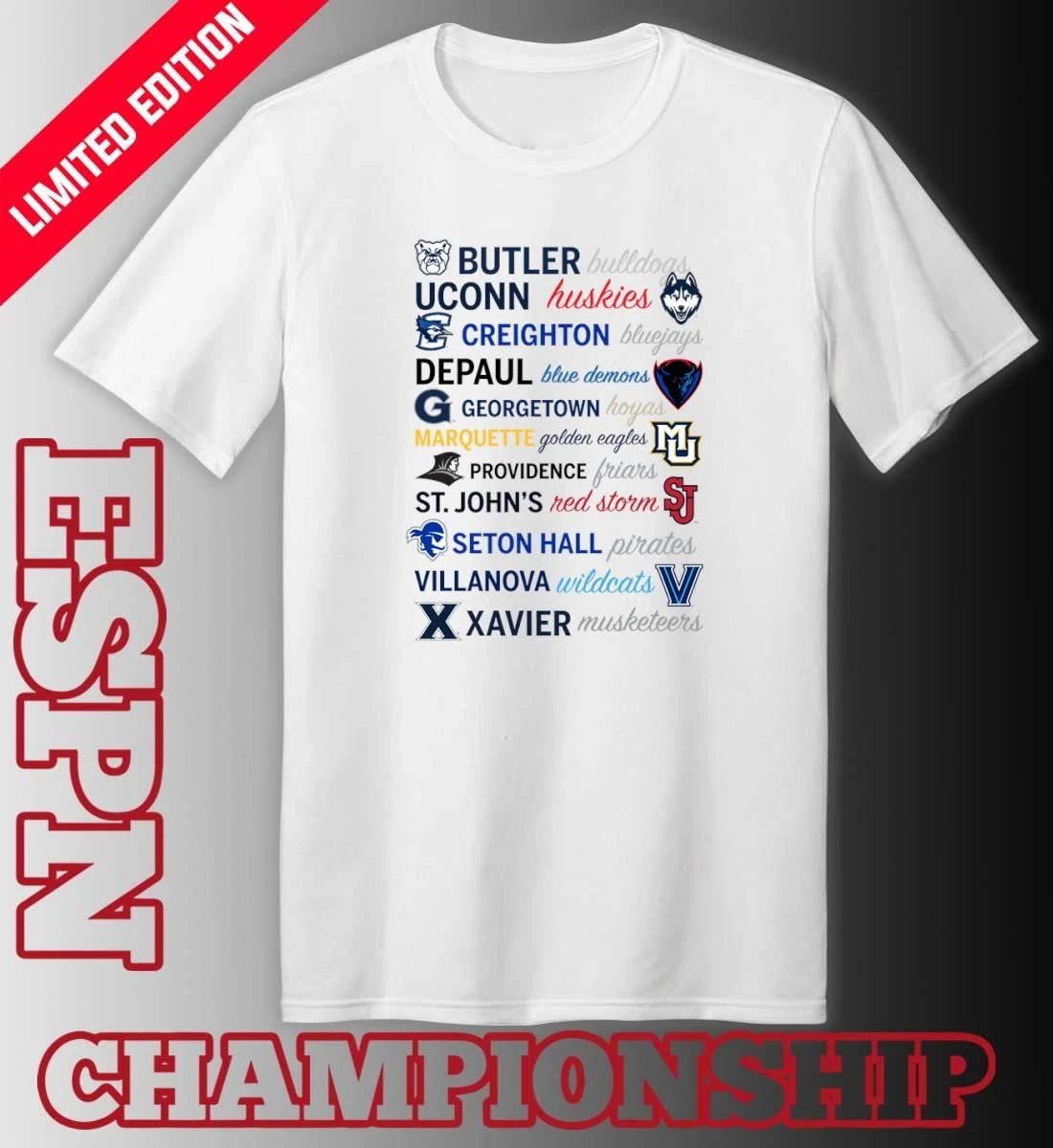 2026 Big East Conference Basketball University Teams Shirt