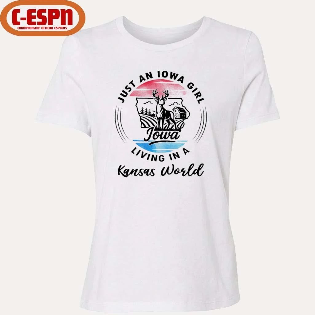 Reindeer Just An Iowa Girl Living In A Kansas World Shirt