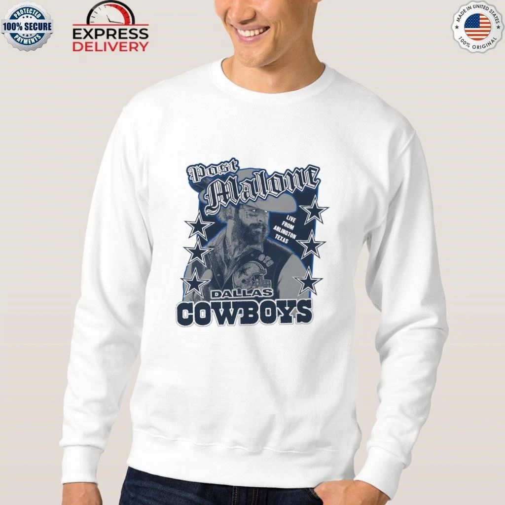 Dallas Cowboys Post Malone White Arlington Concert Shirt