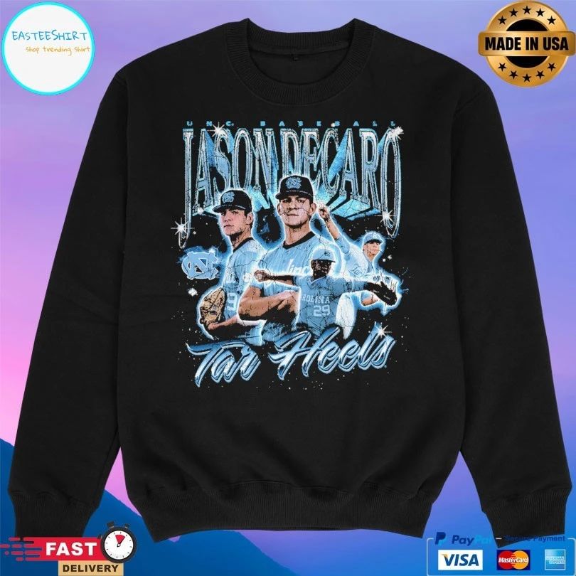 Unc Baseball Jason Decaro Tar Heels T-shirt
