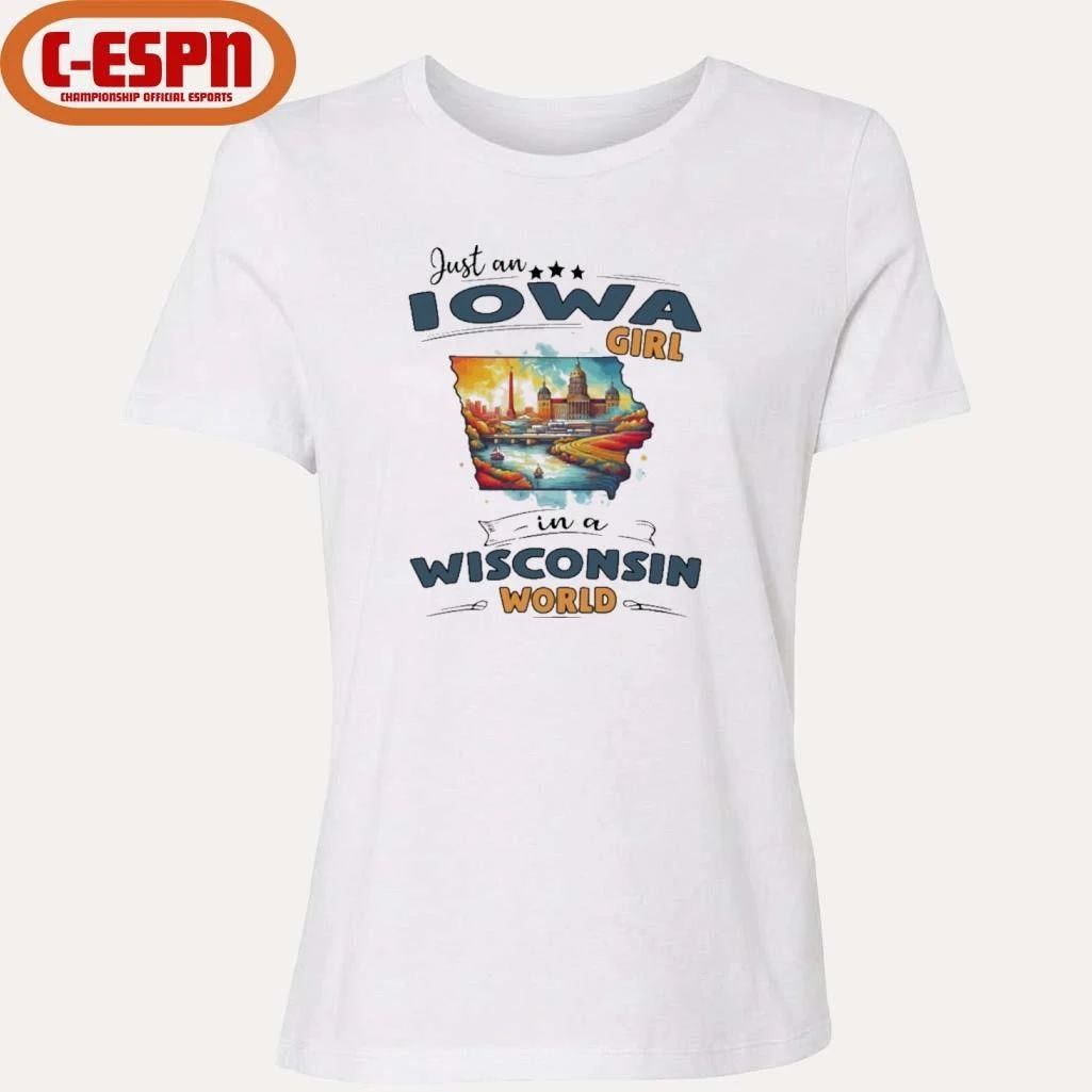 Just An Iowa Girl In A Wisconsin World Retro Shirt