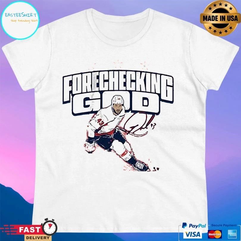 Tom Wilson Washington Capitals Forechecking God Signature T-shirts