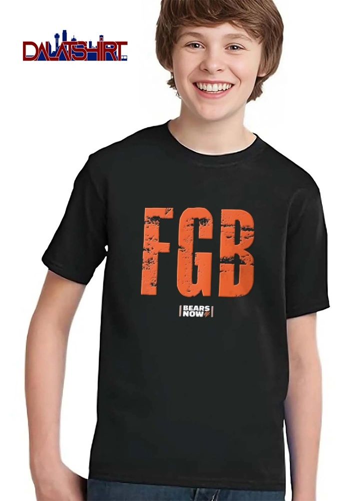 Bears Now Fgb Orange Distressed Monogram Block Typography shirt