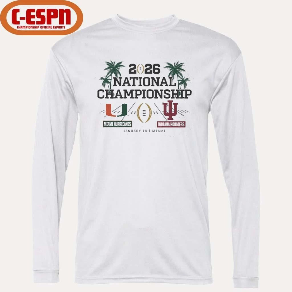 CFP Championship Game Matchup Miami Vs Indiana 2026 Shirt