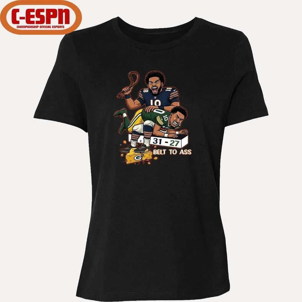 Caleb Williams Belt To Ass 31-27 Green Bay Packers T-Shirt