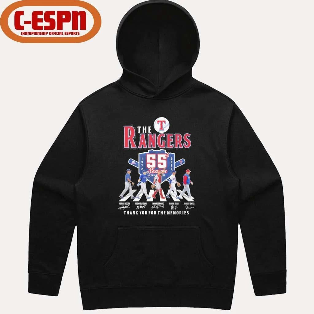 The Texas Rangers Abbey Road 55th Season 1972-2026 Shirt
