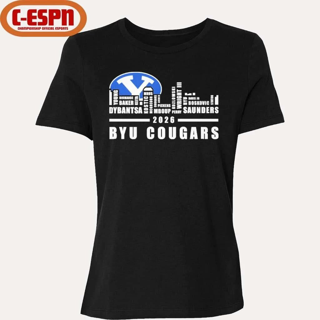 BYU Basketball Skyline Player Names 2026 Shirt