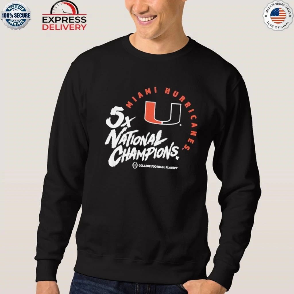 Miami Football 2025 CFP Five-Time National Champions Shirt