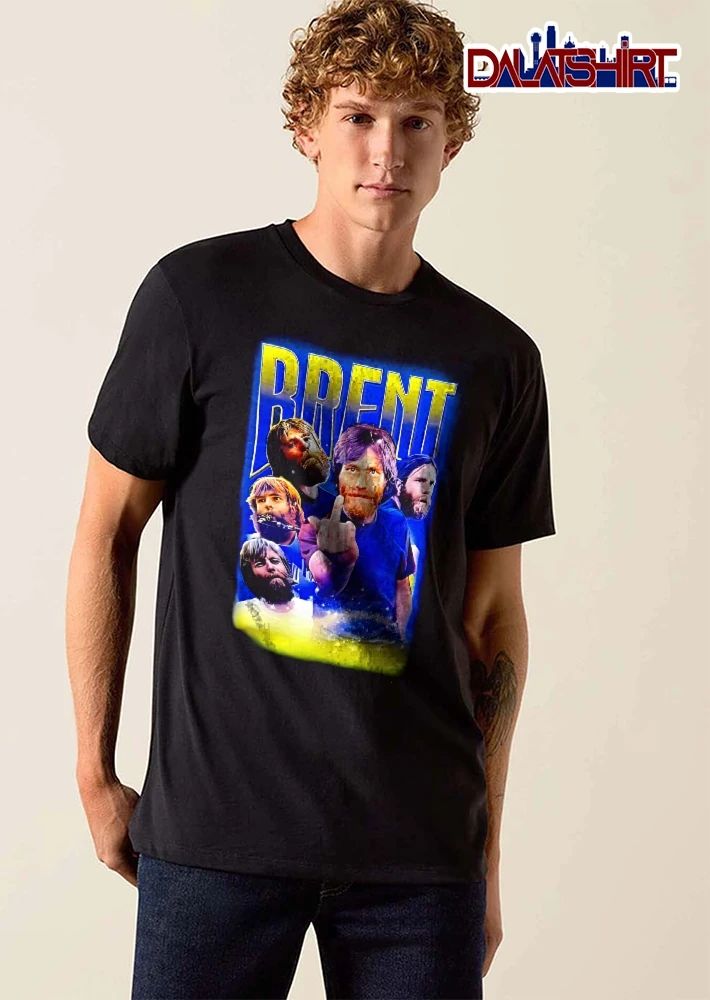 Brent Bearded Man Flipping Middle Finger Photo Collage Bootleg Stars shirt