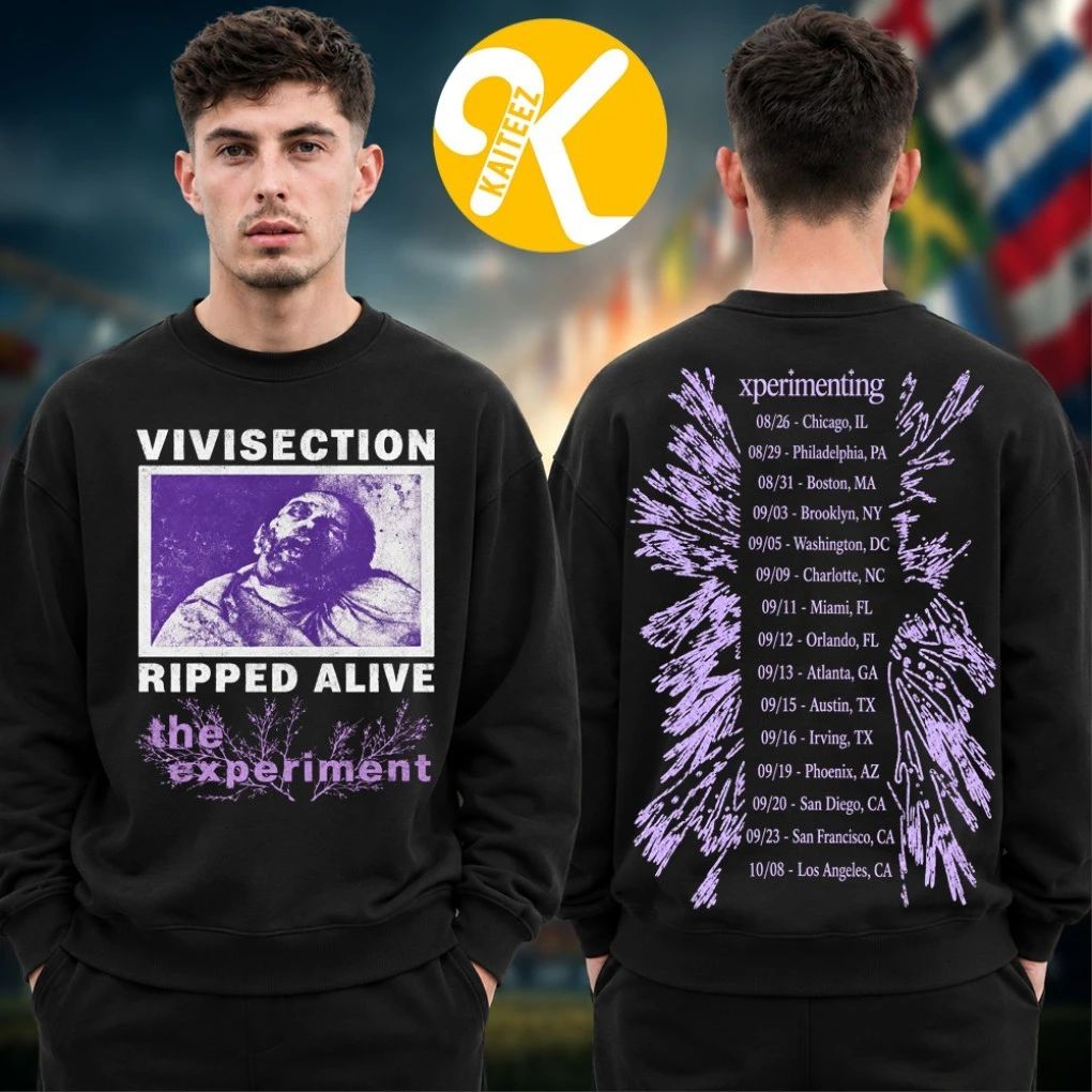Ken Carson 2026 Tour Xperiment Vivisecttion Ripped Alive Two Sided Shirt