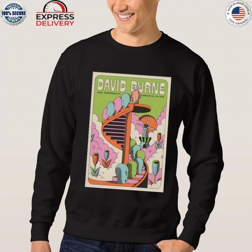 David Byrne In Amsterdam NL On Feb 15-16 2026 Shirt
