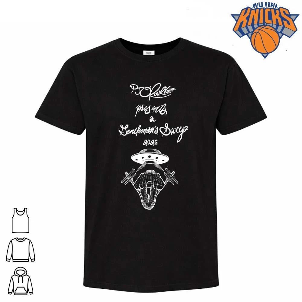 PJ ORourke Presents A Gentleman Sweep New York Knicks Champions NBA 2026 Shirt