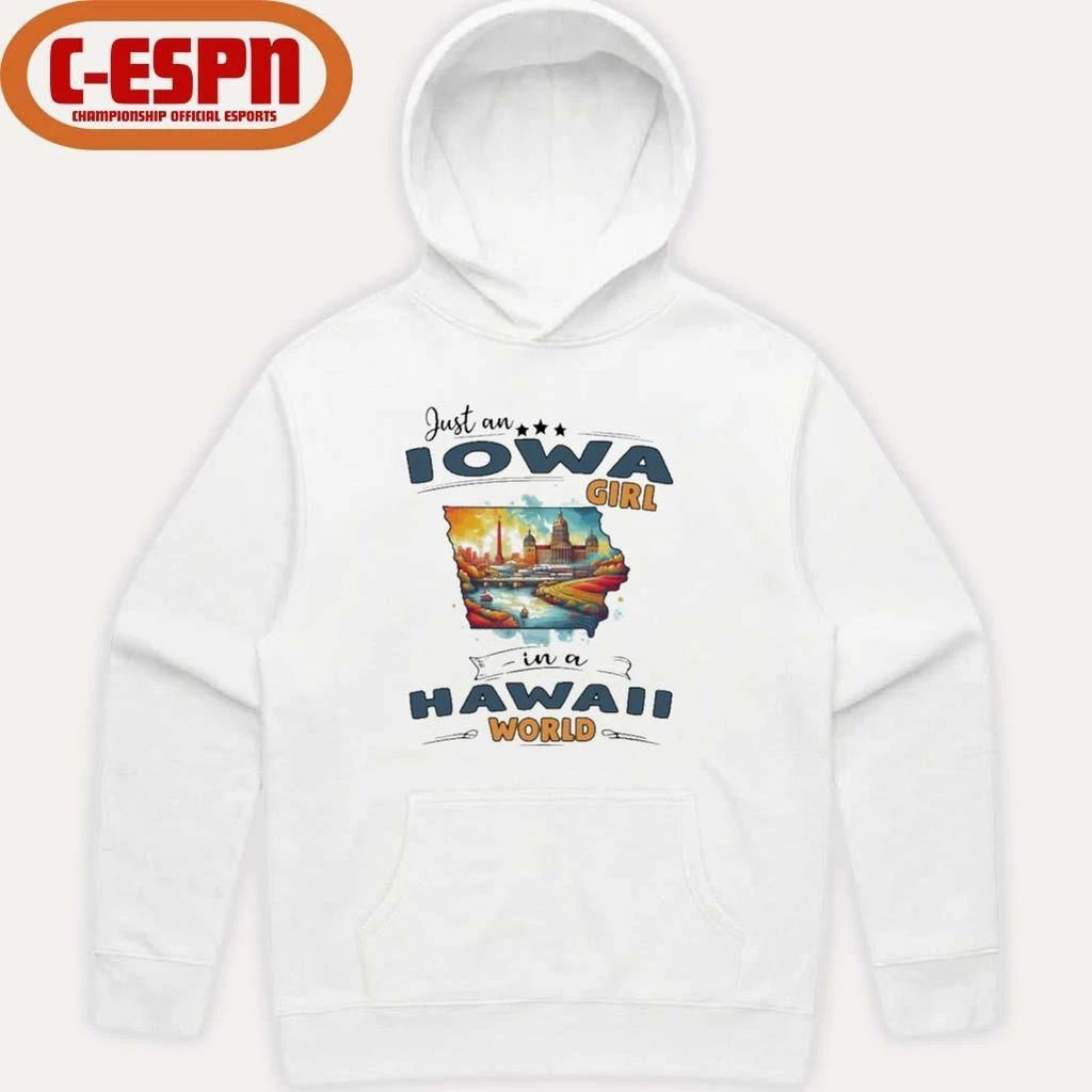 Just An Iowa Girl In A Hawaii World Retro Shirt