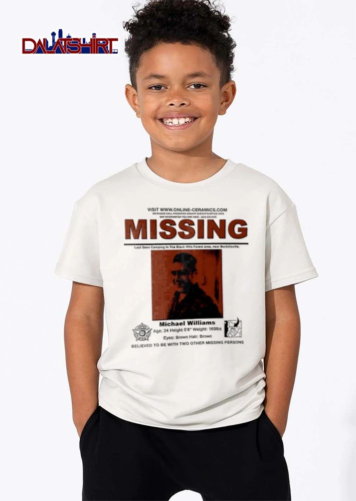 Online Ceramics Missing Last Seen Camping Michael Williams Poster Halftone Photo Sheriff Badge shirt