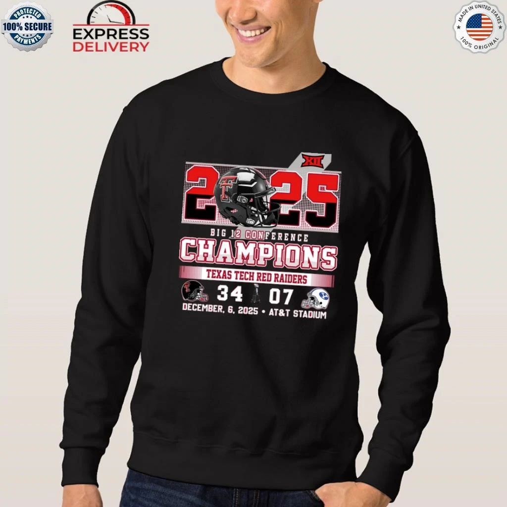 Big 12 Conference Champions Texas Tech Red Raiders 34 BYU 07 Shirt