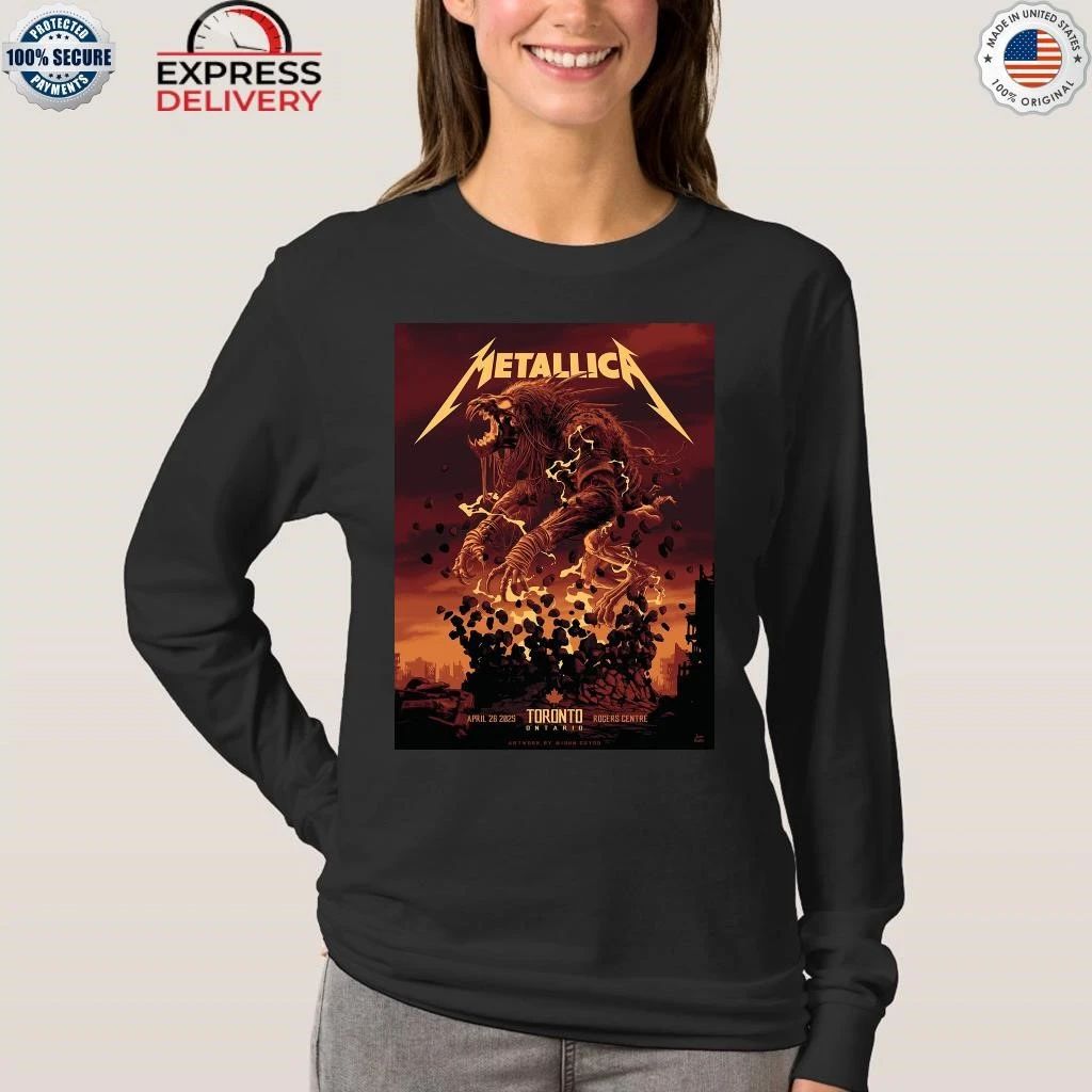 Metallica Toronto April 26, 2025 Screen Printed Concert Shirt