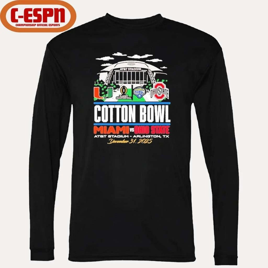 2025 Cotton Bowl vs. Miami Stadium Shirt