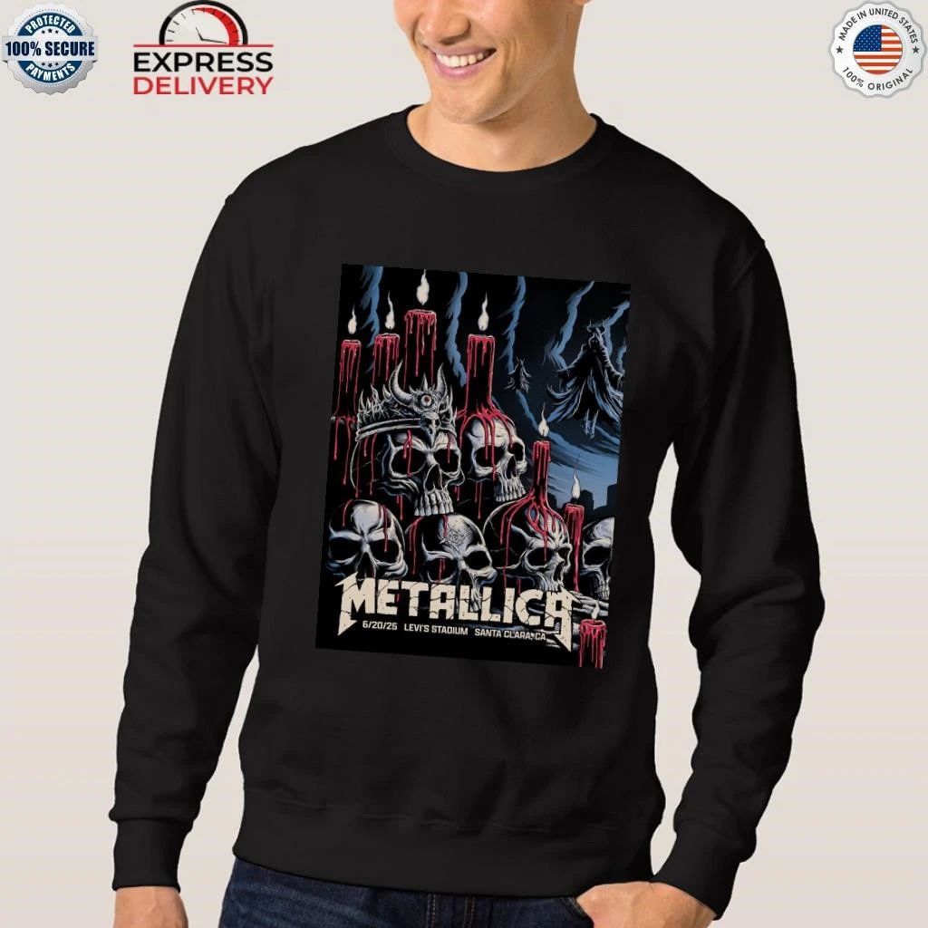 Metallica Santa Clara June 20, 2025 Screen Printed Concert Shirt