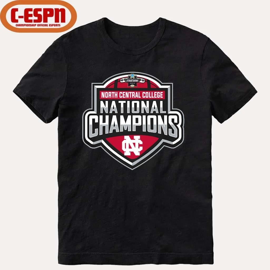 North Central College Cardinals 2025-26 DIII Football National Champions Logo T-Shirt