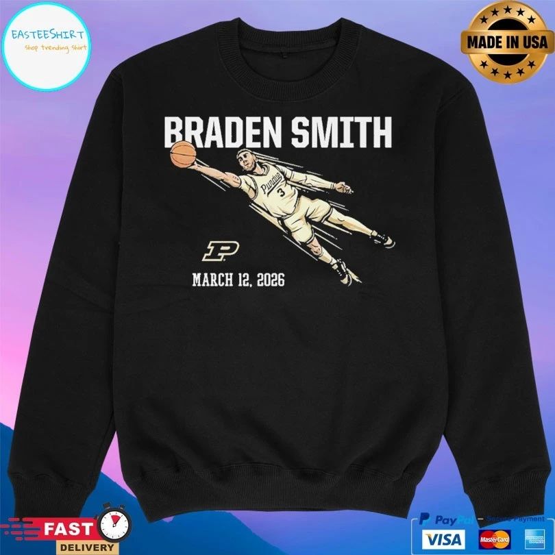 Purdue Men’s Basketball Braden Smith Diving Assist March 12 2026 T-shirts