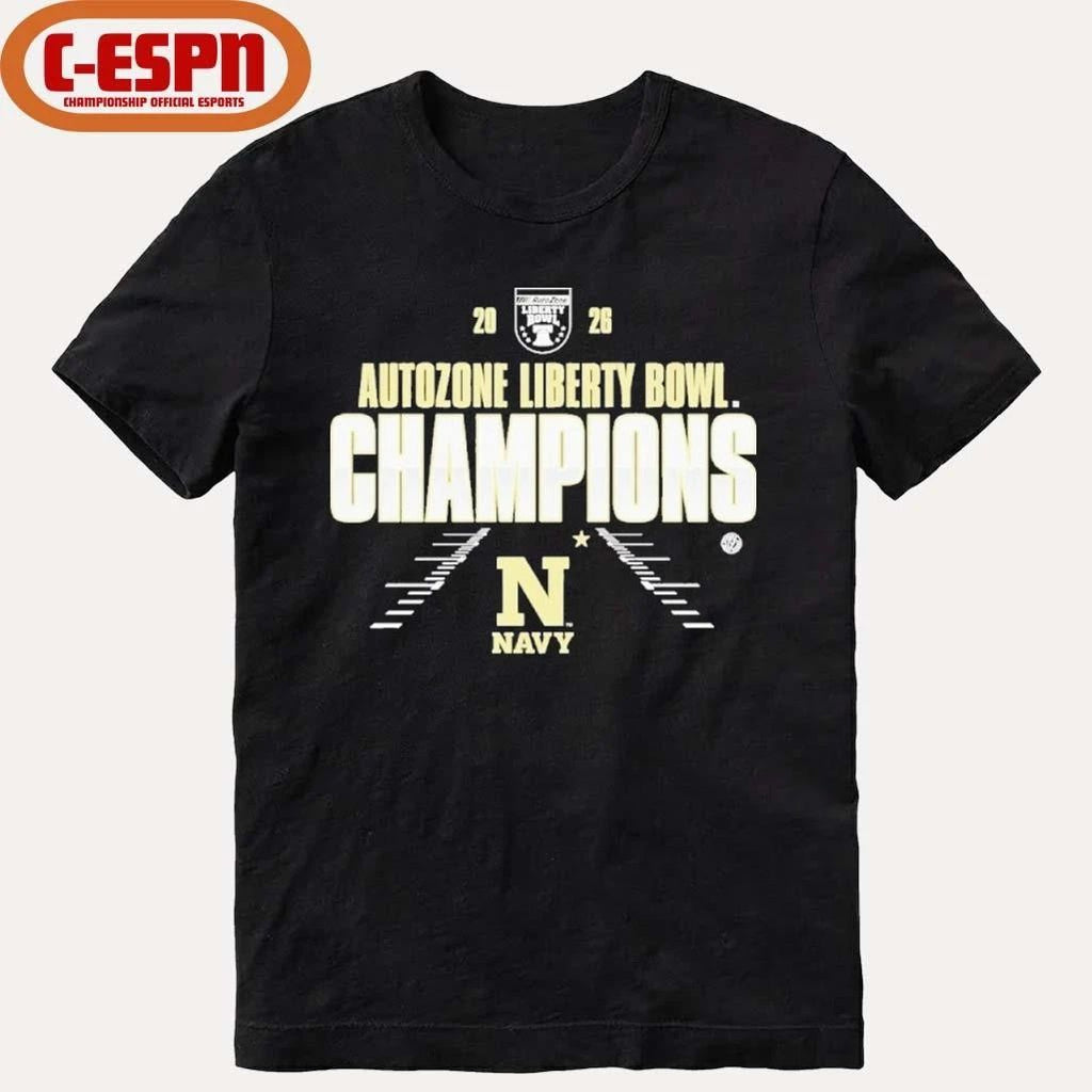 Navy Midshipmen Autozone Liberty Bowl Champions Shirt