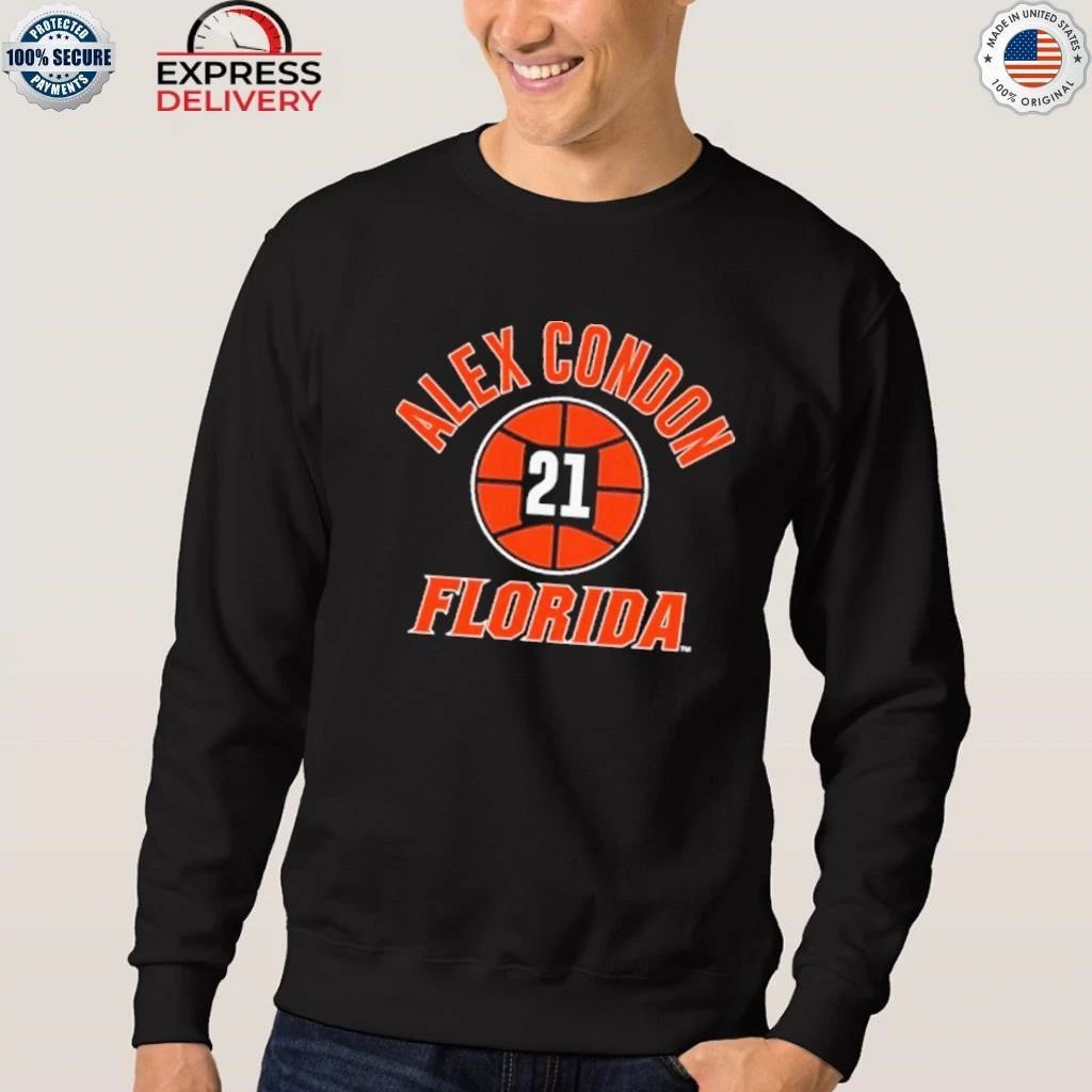 Florida Basketball Alex Condon Name Number Ball Shirt