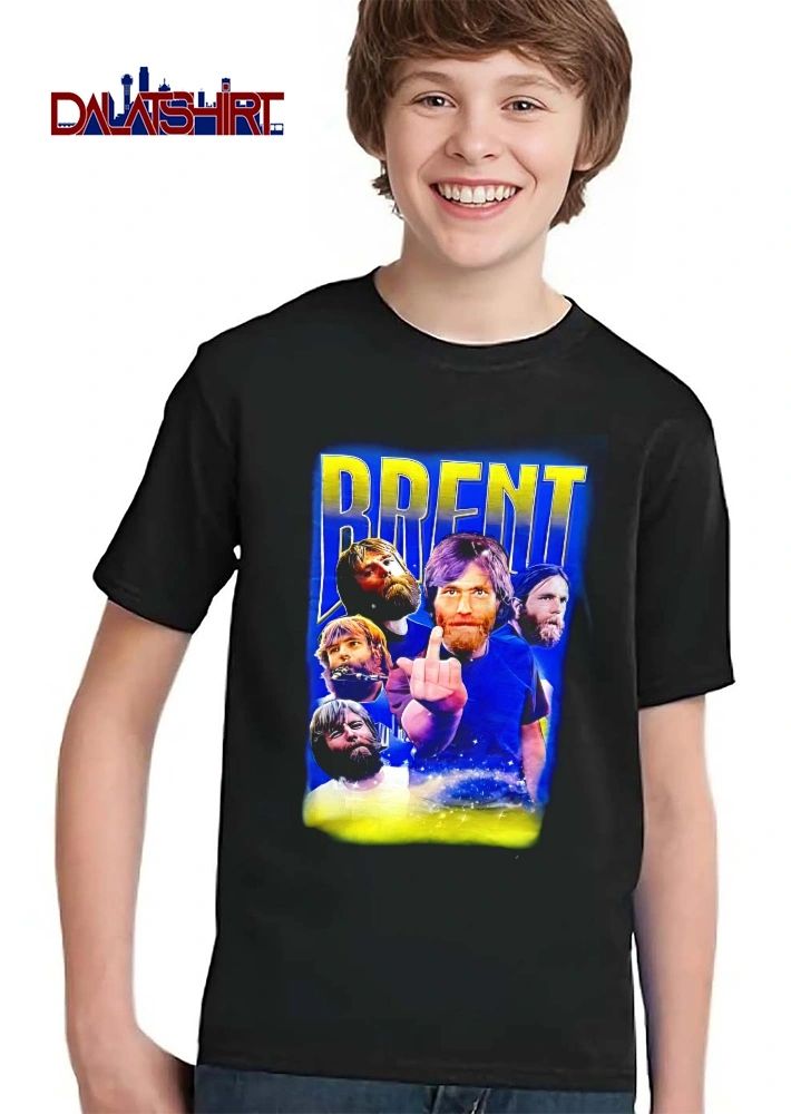 Brent Bearded Man Flipping Middle Finger Photo Collage Bootleg Stars shirt