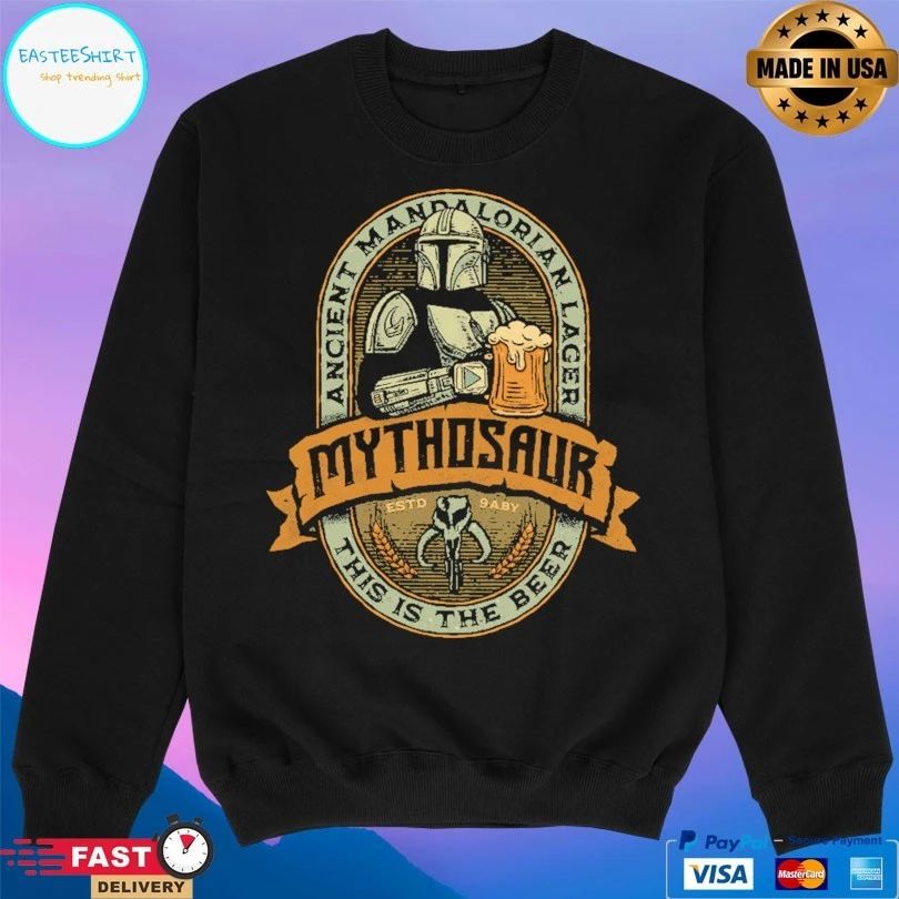 Mythosaur Lager Ancient Mandalorian Lager This Is The Beer Estd 9aby T-shirt