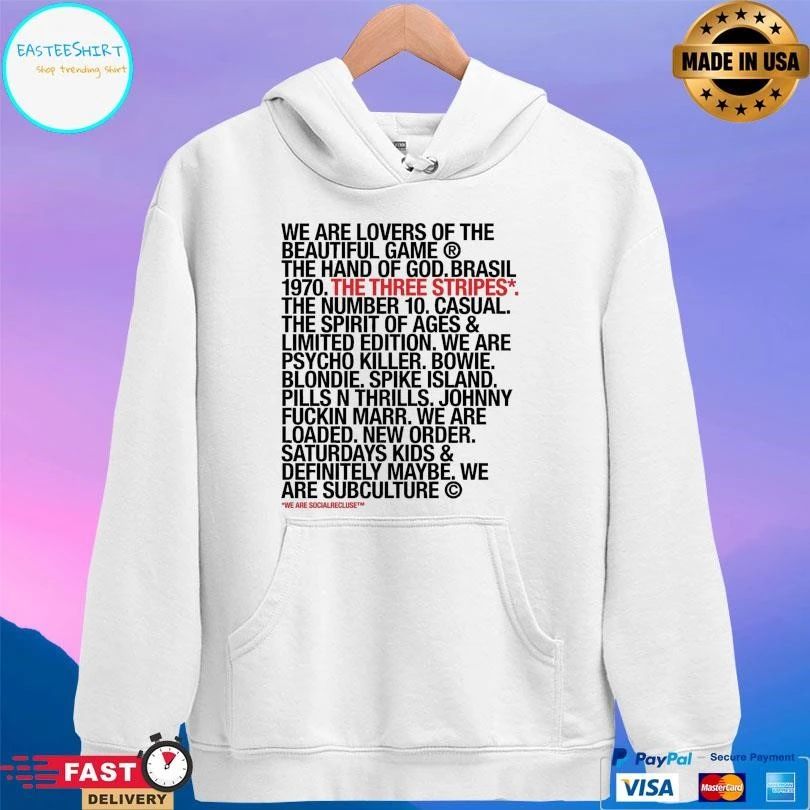 We Are Lovers Of The Beautiful Game The Hand Of God Brasil 1970 The Three Stripes T-shirts